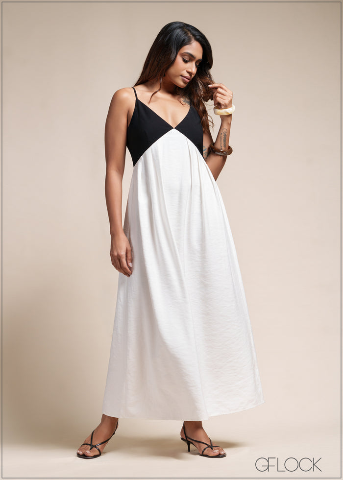 Black & White Strappy Dress - 110526