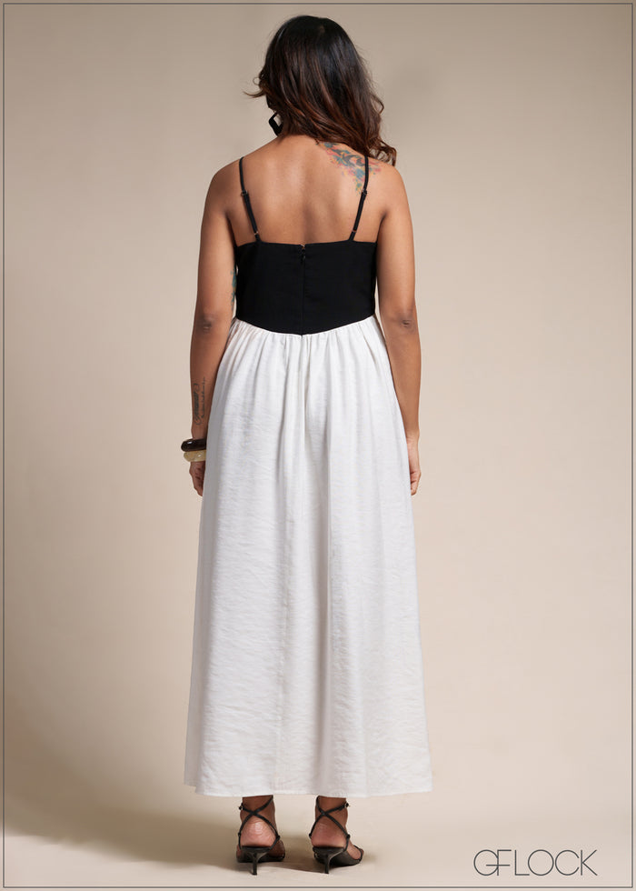 Black & White Strappy Dress - 110526