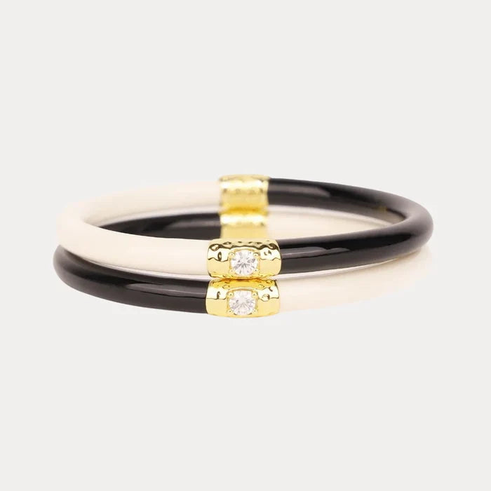 Black/Ivory Yin & Yang All Weather Bangles