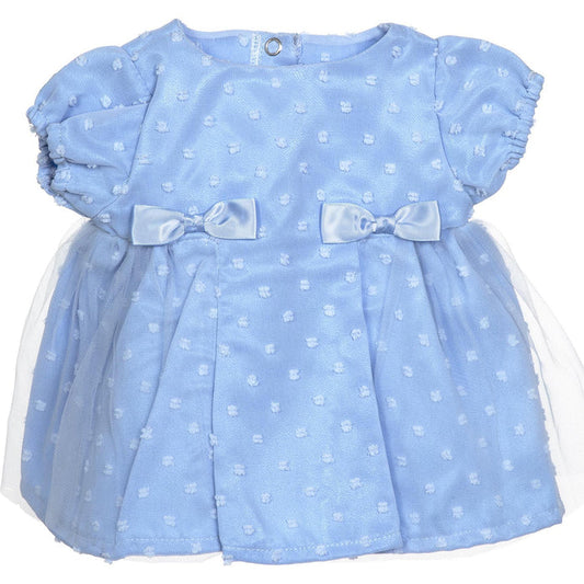 BLC C Dress Blue w/Bows Fits 20" & Newborn