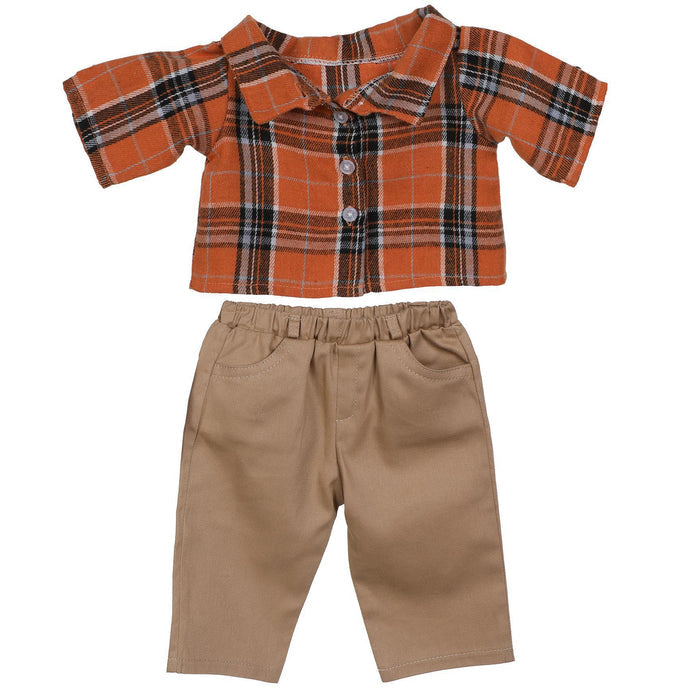 BLC C Outfit 2pc Plaid & Khaki Fits 20"