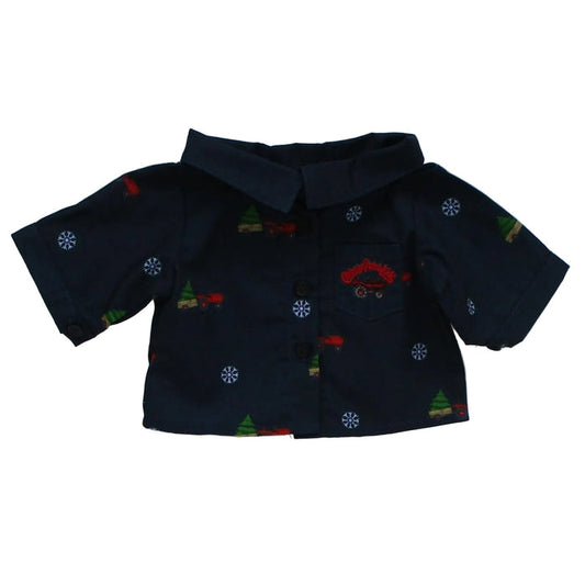 BLC C Shirt Blue Xmas Tractor w/Tree Fits 20"