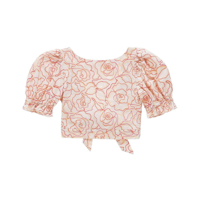 Blouse Open Back Embroidered Azalea image 0