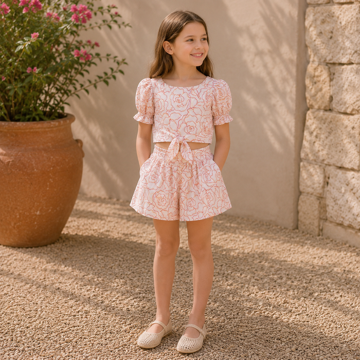 Blouse Open Back Embroidered Azalea