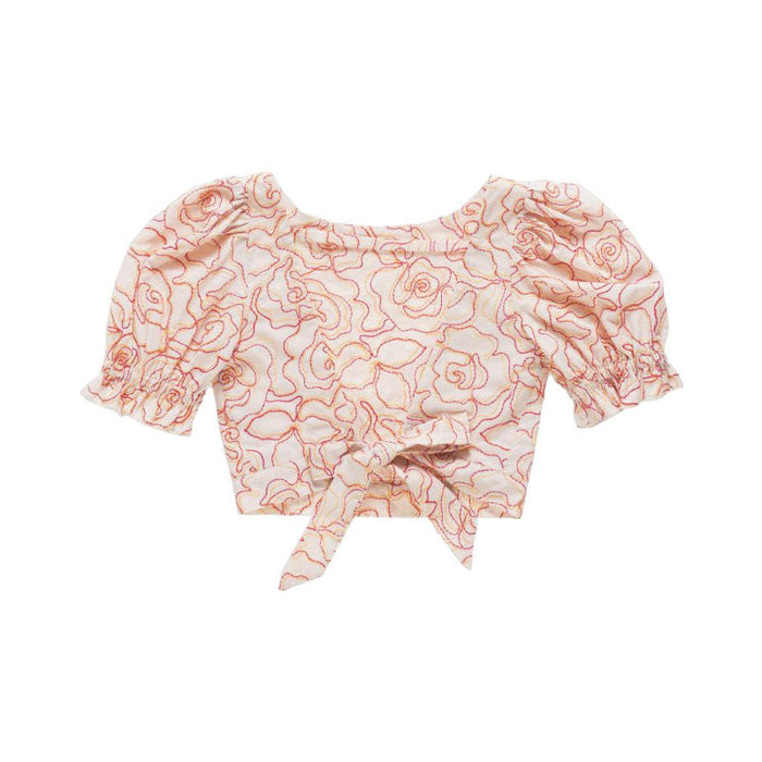 Blouse Open Back Embroidered Azalea image 1