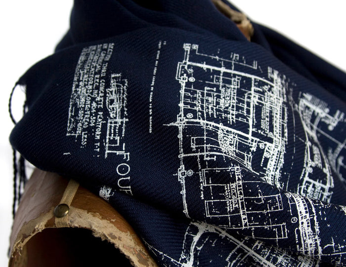 Cass Technical High School blueprint scarf