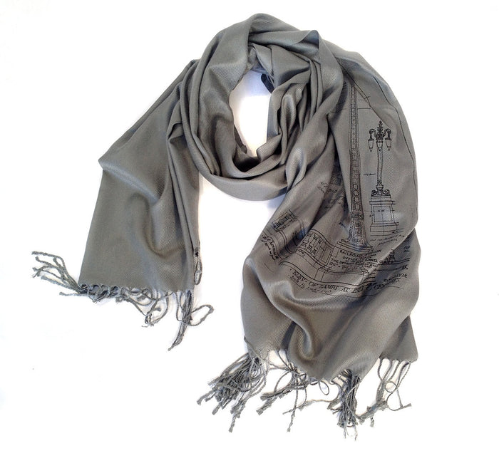MCS Train Station print scarf