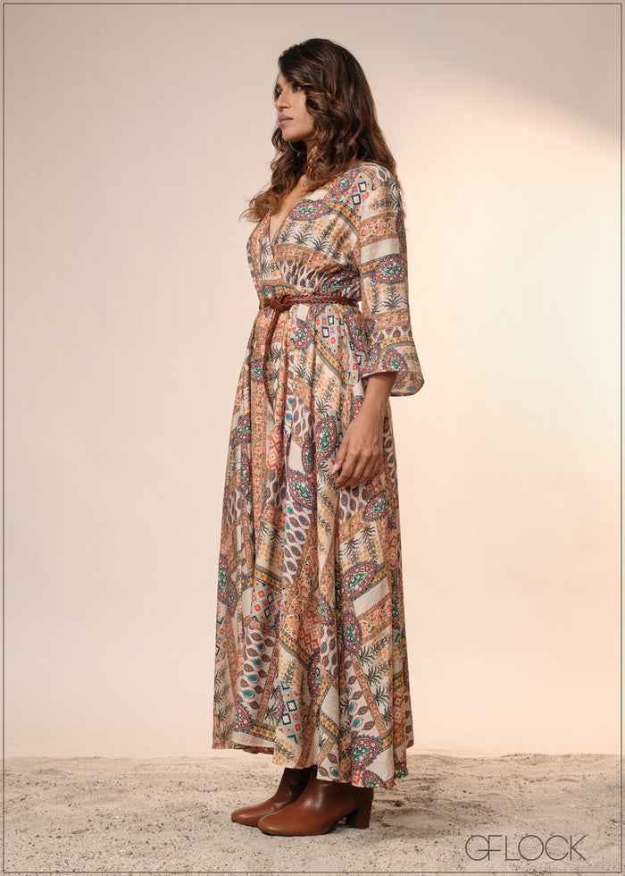 Boho Slit Dress - 040426