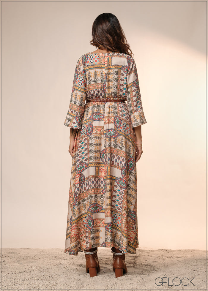 Boho Slit Dress - 040426