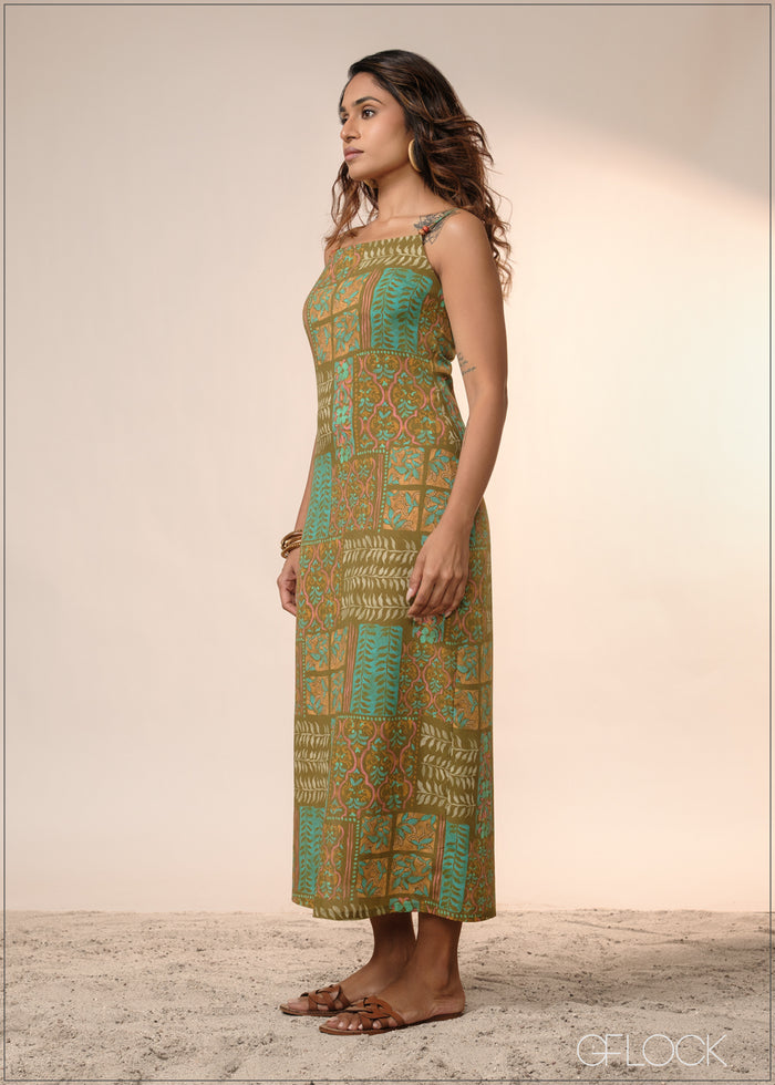 Boho Strappy Beaded Dress - 040426