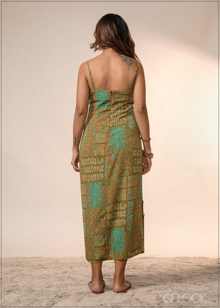 Boho Strappy Beaded Dress - 040426