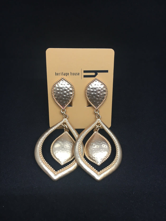 Bold Teardrops Earrings (Clip On)