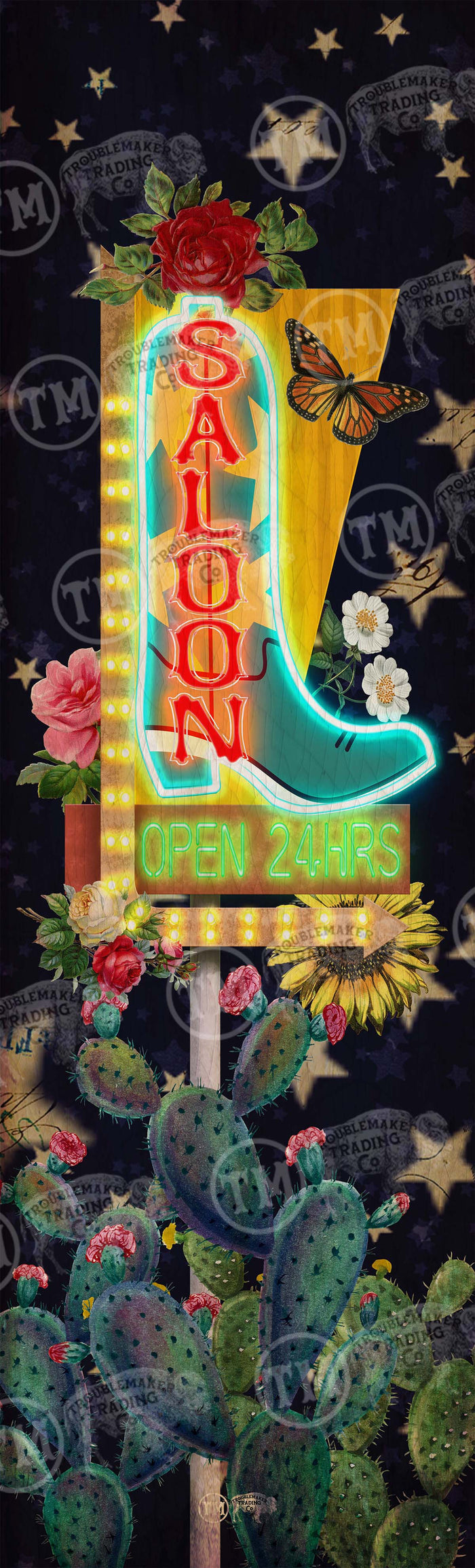 Boot Saloon - Small 11"x 28" Rectangle Artwork