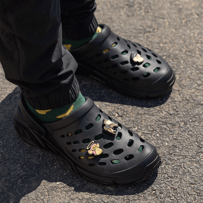 Bored Apes Popinz 3 Pack on shoes in street environment