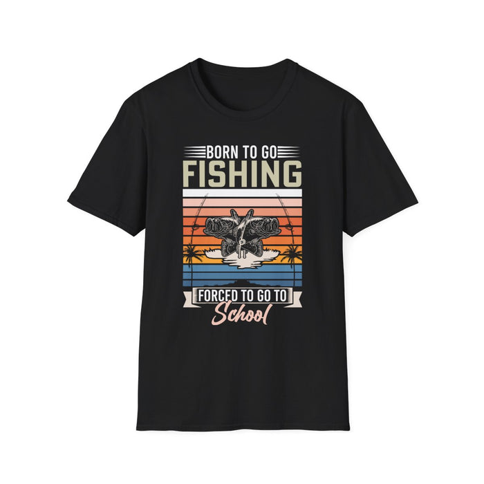 Born To Go Fishing, Forced To Go To School T-Shirt - funny t-shirt by Cheeky Business