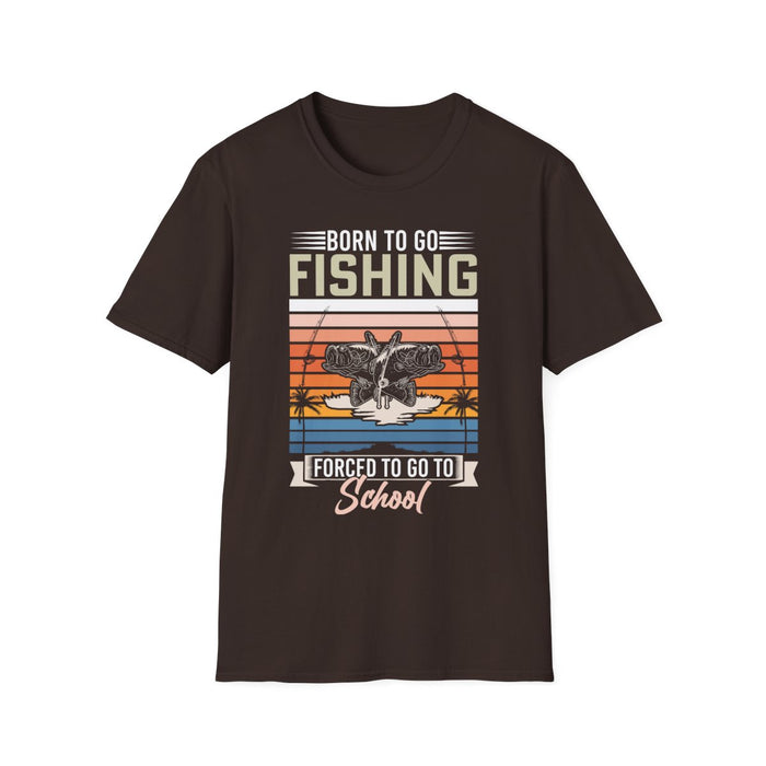 Born To Go Fishing, Forced To Go To School T-Shirt - funny t-shirt by Cheeky Business