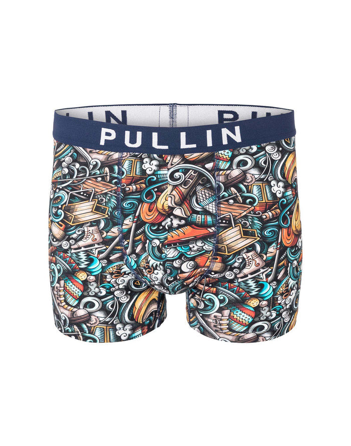 boxer homme imprimé boxer court wintersports PULLIN en coton