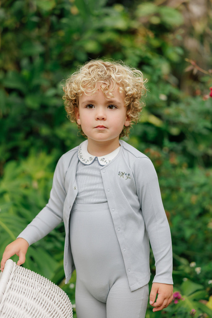 Boys Cardigan – Blue – Embroidered