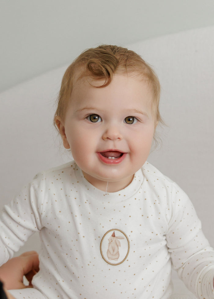 Boys Pajamas – Ivory Tan – Speckled Bunny