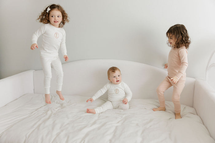 Boys Pajamas – Ivory Tan – Speckled Bunny