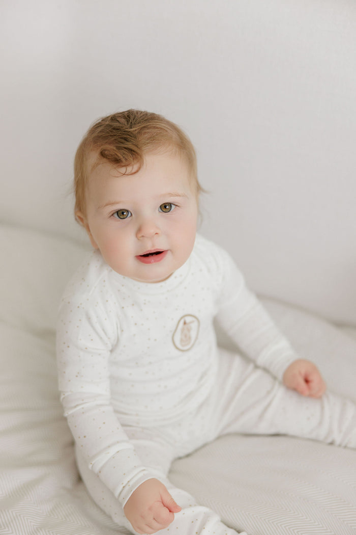 Boys Pajamas – Ivory Tan – Speckled Bunny