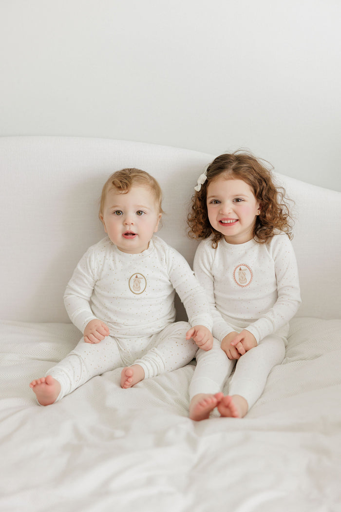 Boys Pajamas – Ivory Tan – Speckled Bunny