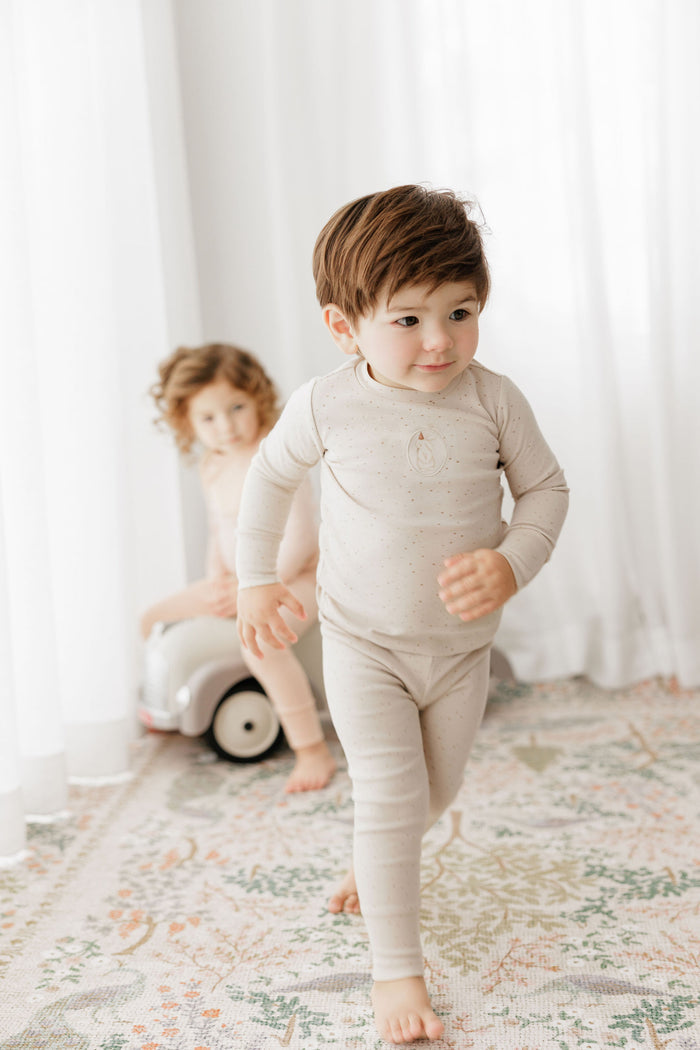 Boys Pajamas – Tan – Speckled Bunny