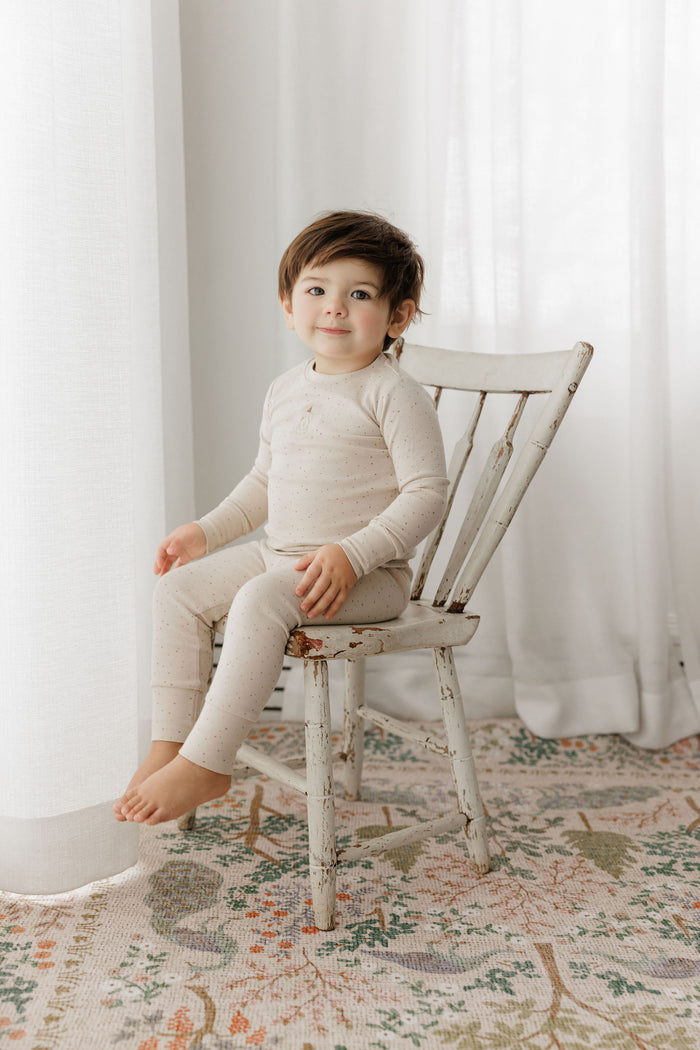 Boys Pajamas – Tan – Speckled Bunny