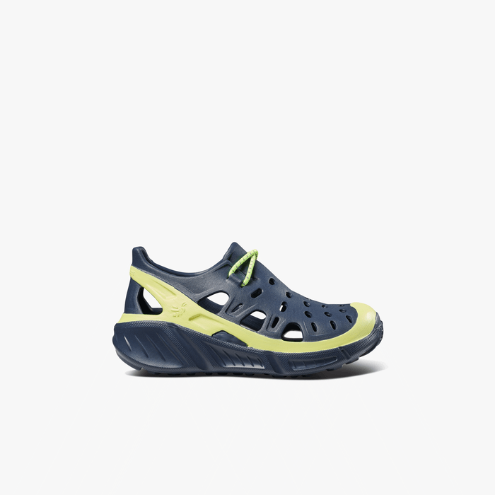 True Navy/Safety Yellow Kids' Trekking Shoe#color_true-navy-safety-yellow