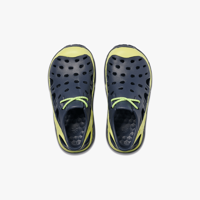 True Navy/Safety Yellow Kids' Trekking Shoe#color_true-navy-safety-yellow