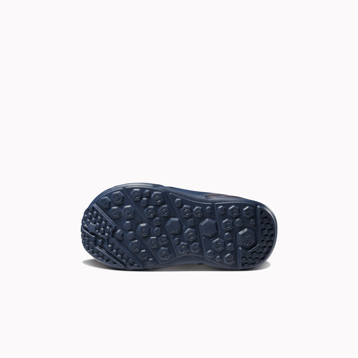 True Navy/Safety Yellow Kids' Trekking Shoe#color_true-navy-safety-yellow
