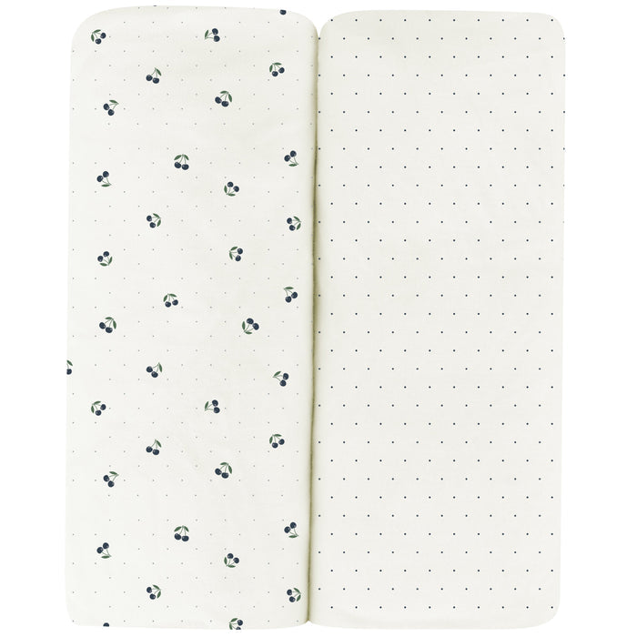 Blue Cherry Crib Sheet Set