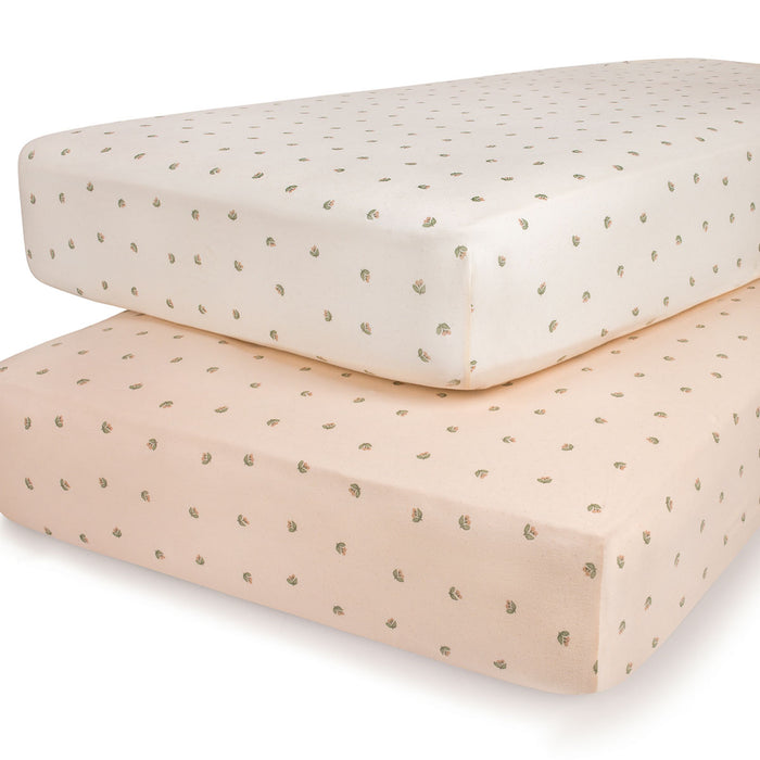 2 pack Breathable Vintage Floral crib sheet set