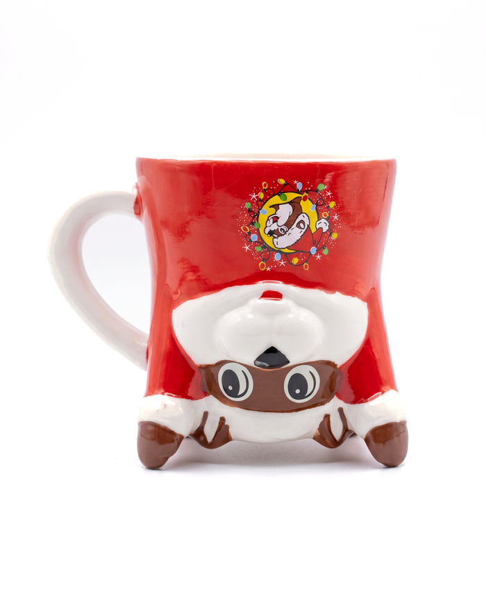 Red ceramic mug - festive holiday design