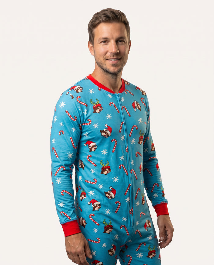 Buc-ee's Christmas 2026 Blue Adult Onesie