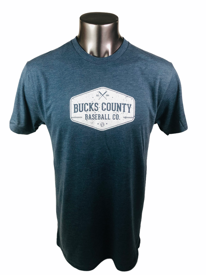 BUCKS COUNTY BASEBALL CO. RETRO ADULT T-SHIRT