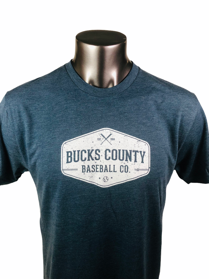 BUCKS COUNTY BASEBALL CO. RETRO ADULT T-SHIRT