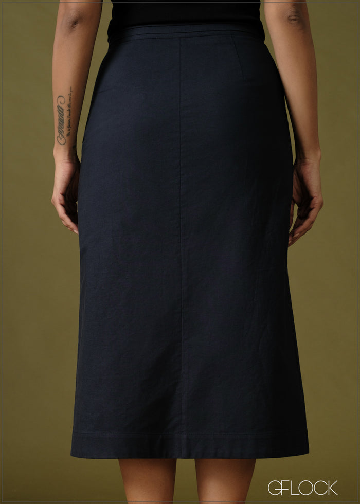 Button Detail Skirt - 100726