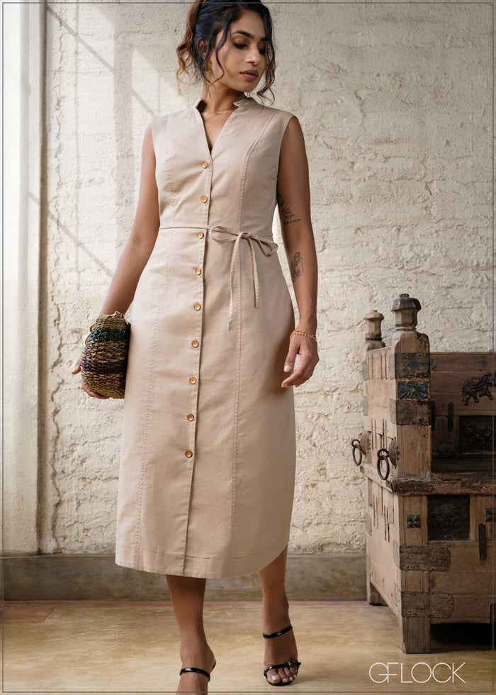 Button Down Dress - 100826