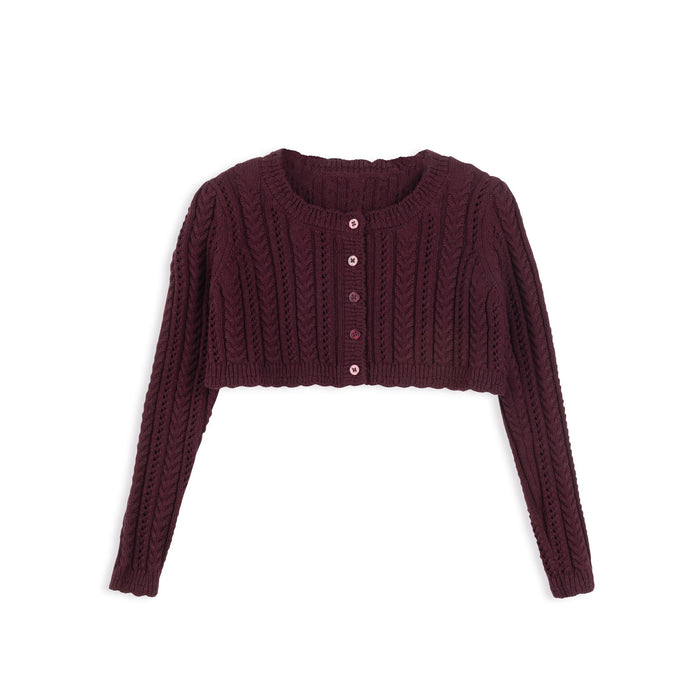 Cable Pointelle Collection - Cardigan