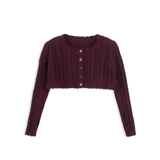 Cable Pointelle Collection - Cardigan
