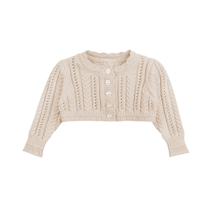 Cable Pointelle Flat Collection - Cardigan