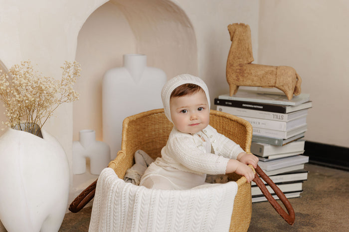 Cable Pointelle Flat Collection - Cardigan