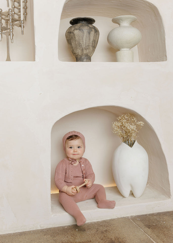 Cable Pointelle Flat Collection - Footie