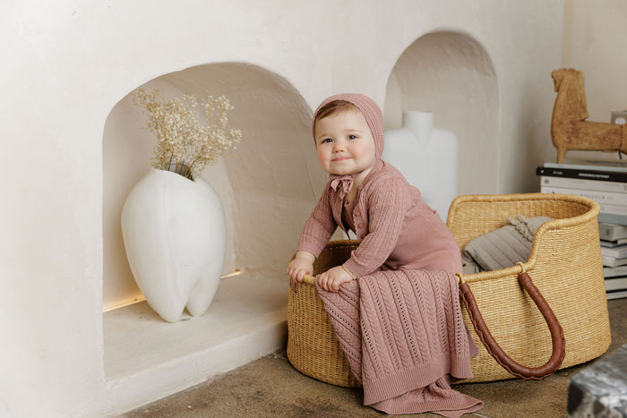 Cable Pointelle Flat Collection - Footie