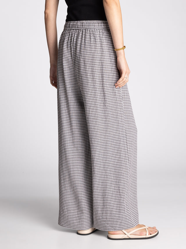 Caelis Pants - Charcoal Gingham