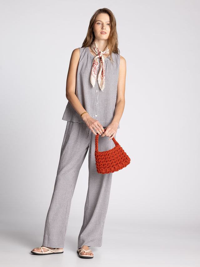 Caelis Pants - Charcoal Gingham