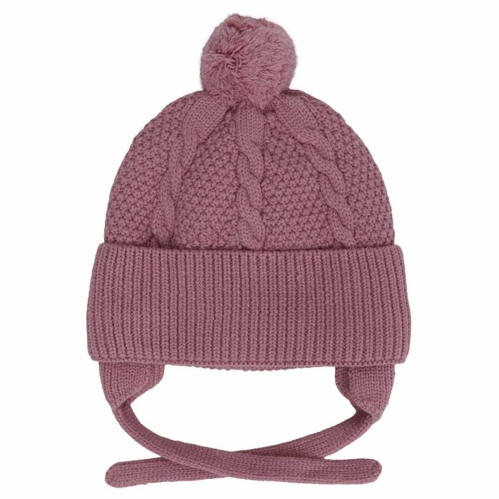 CaliKids Knit Soft Touch Cable Hat with 1 Pom Pom - Multiple Colors!