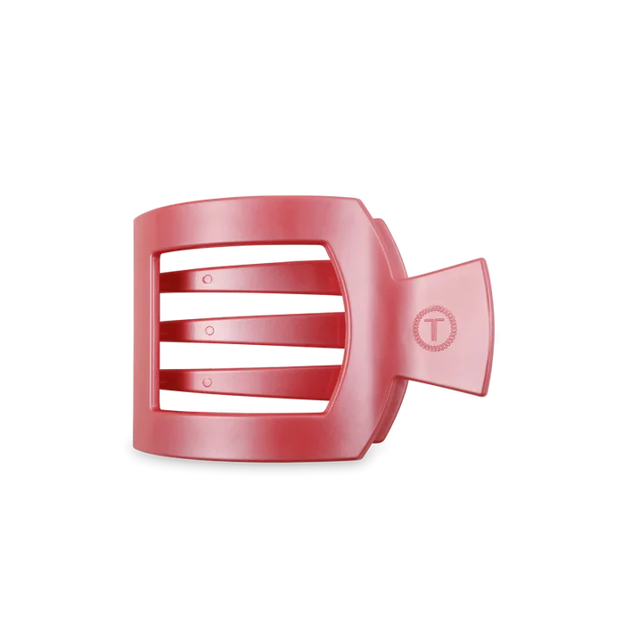 Calming Coral Large Flat Square Hair Clip