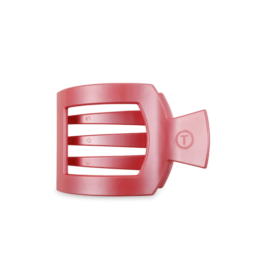 Calming Coral Large Flat Square Hair Clip